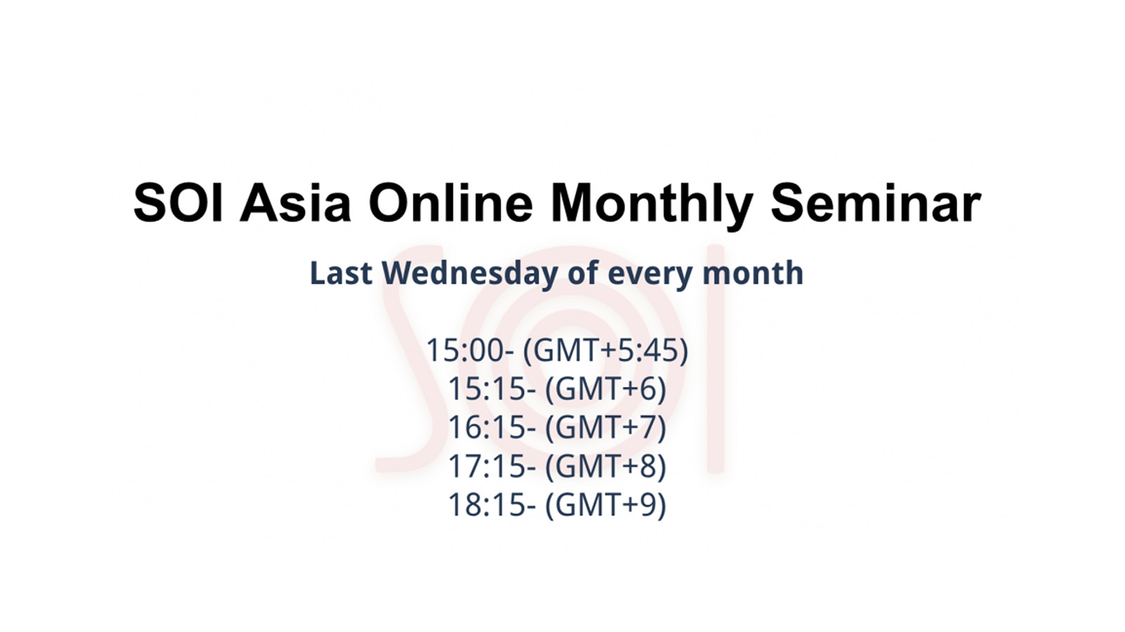 Summary Report: SOI Asia Monthly Online Seminar
